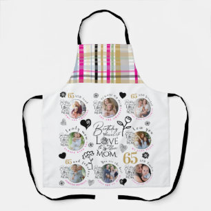 Mum Birthday Photo Collage Keepsake Typography Apron