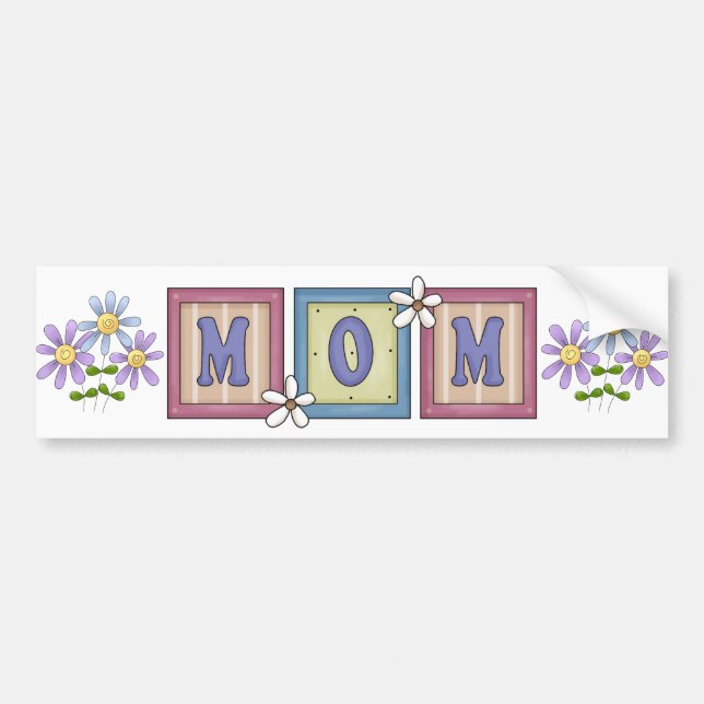 Mum Blocks Bumper Sticker (Front)