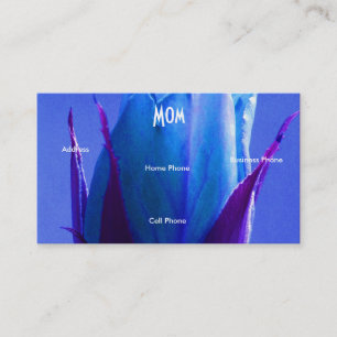 Mum Blue Rose Profile Card