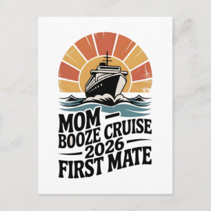 Mum Booze Cruise 2026 Family Matching Holiday Postcard