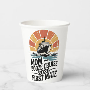 Mum Booze Cruise 2026 Family Matching Paper Cups