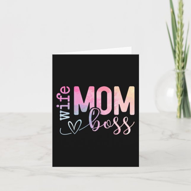 Mum Boss Funny Mothers Day  Card (Front)