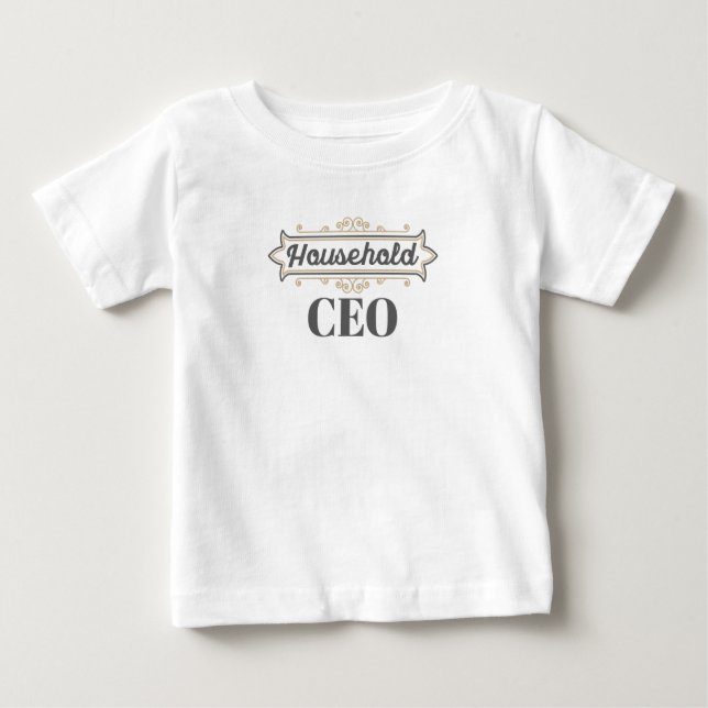 Mum Boss Gift Stay At Home Mum Household CEO Gift Baby T-Shirt (Front)
