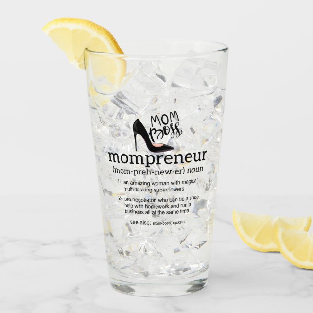 Mum Boss Mompreneur Glass (Front Ice)