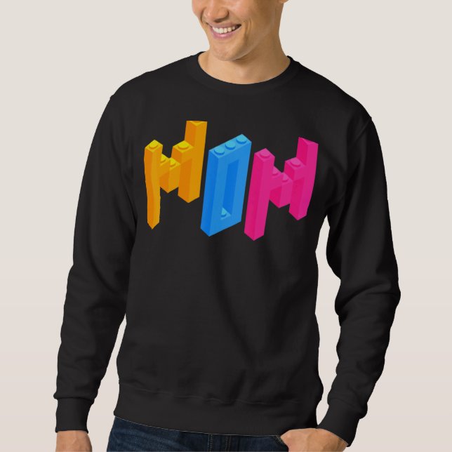 Mum Brick Builder  Blocks Master Builder Sweatshirt (Front)