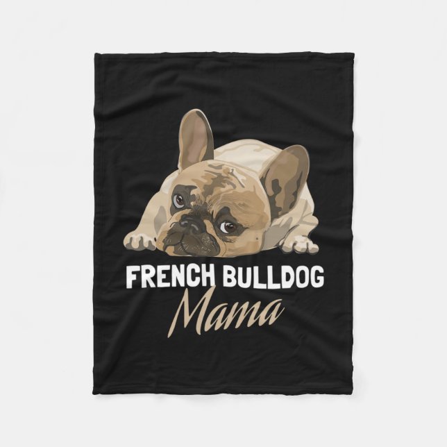 Mum Bulldog Bull Dog Lovers  Fleece Blanket (Front)