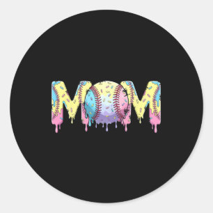 Mum Bysebyll Drip Ice Cream With Sprinkles Classic Round Sticker