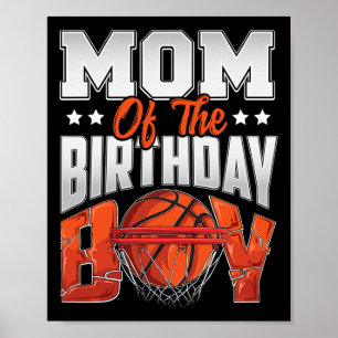 Mum Bysketbyll Birthday Boy Family Byller B-day Pa Poster