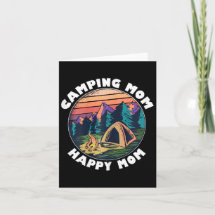 Mum Camping T Shirt Happy Camping Mum Camper Gift Card