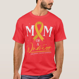 Mum Cancer Warrior Ribbon Fighter Childhood Cancer T-Shirt