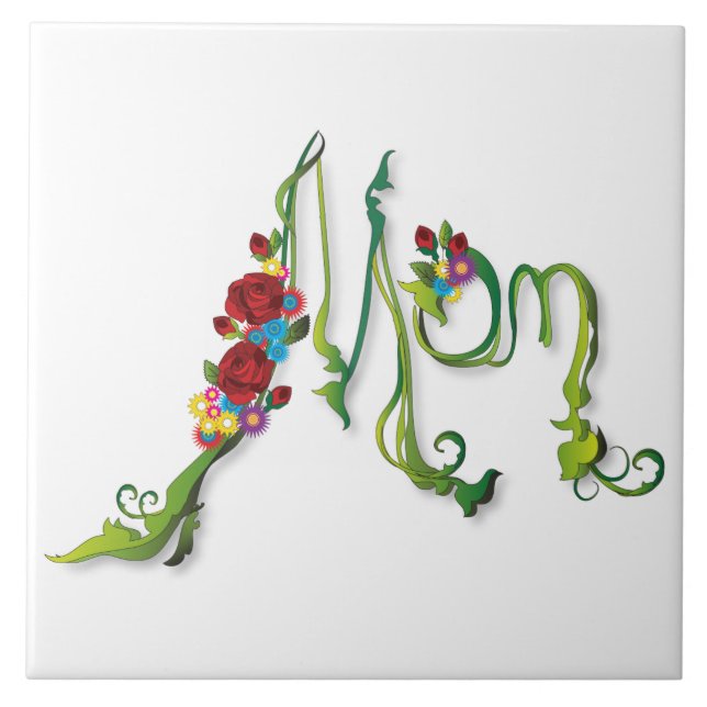 Mum Ceramic Tile (Front)