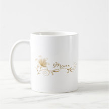 Mum Champagne Gold Lily Gift Mug