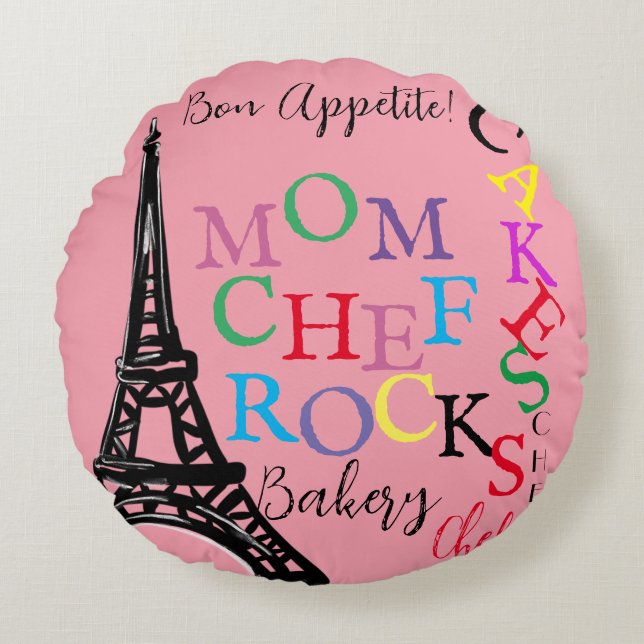 Mum Chef Round Cushion (Front)
