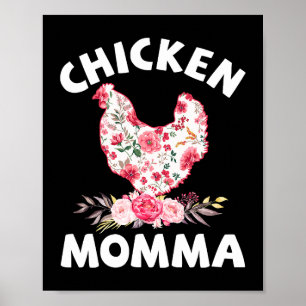 Mum Chicken Momma Shirt For Women Mothers Day Poster