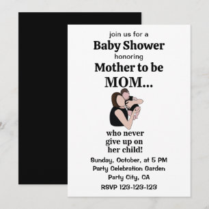 Mum Child Baby Shower Mother To Be Invitation
