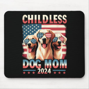 Mum Childless Dog Mum 2024 Kamala Harris Dog Lover Mouse Pad