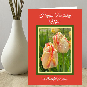 Mum Christian Birthday Tulips for Mum Card