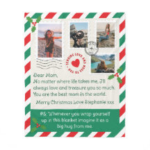 Mum Christmas Letter Photo Collage Hug