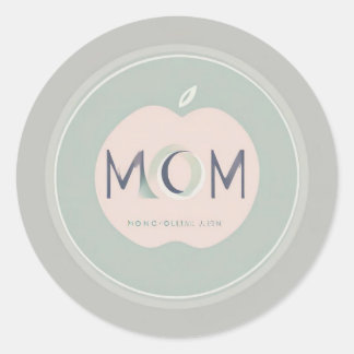 mum classic round sticker