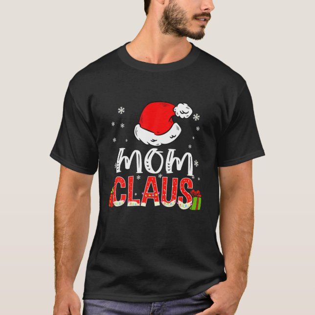 Mum Claus Christmas Light Christmas Decorations Pa T-Shirt (Front)