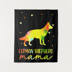 Mum Colourful German Shepherd Tapestry