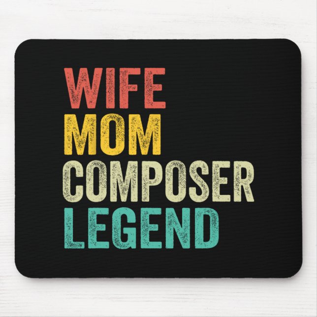 Mum Composer Legend Mother's Day Vintage  Mouse Pad (Front)
