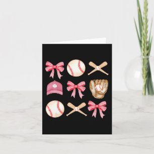 Mum Coquette Mothers Day Women Girls Baseball Mama Card