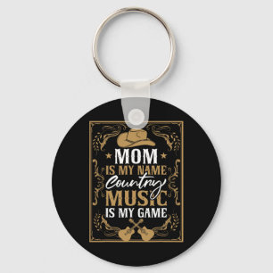 Mum Country Music Guitar Line Dancing Key Ring