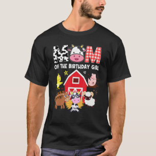 Mum Cow Farming Birthday Girl Barnyard Family Matc T-Shirt