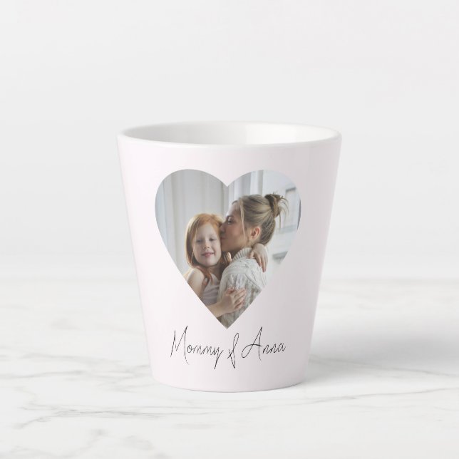 Mum Custom Name & Photo | Personalised Lattee Mug (Front)