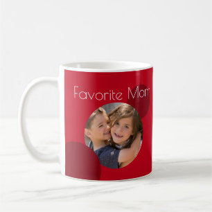 Mum Custom Photos Red Dots Coffee Mug