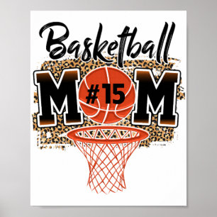 Mum Custom Player Number 15 Sport Mum Mothers Day Poster