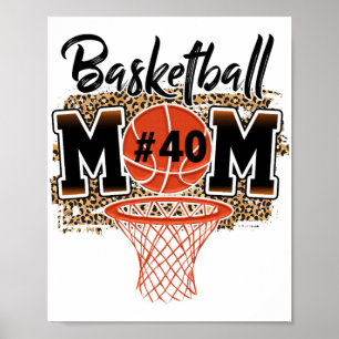 Mum Custom Player Number 40 Sport Mum Mothers Day  Poster