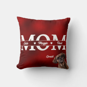 Mum...Custom three names plus dog  Cushion