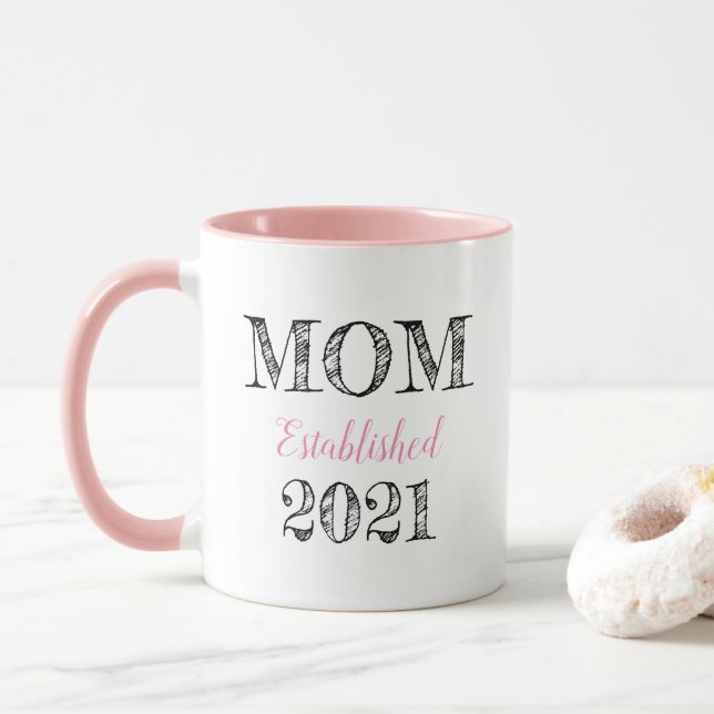 Mum (customisable) Established 20** Mug (With Donut)