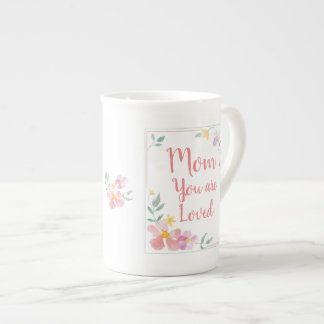 Mum (customisable) You are Loved , floral gift mug