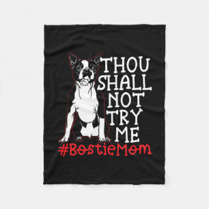 Mum Cute Boston Terrier Dog Lover Fleece Blanket
