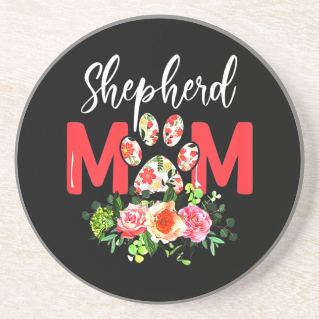 Mum Cute German Shepherd Coaster (Front)