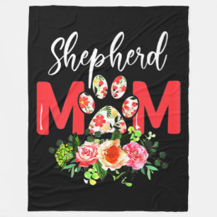 Mum Cute German Shepherd Fleece Blanket