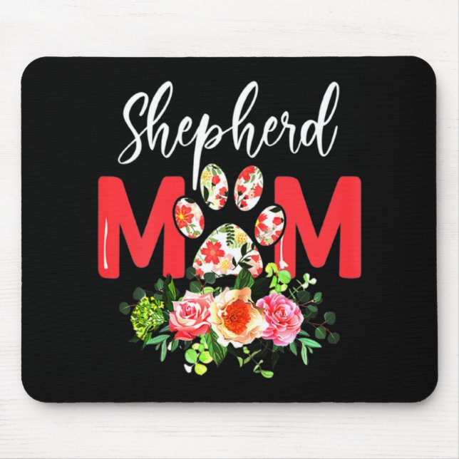 Mum Cute German Shepherd Mouse Pad (Front)
