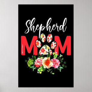 Mum Cute German Shepherd Poster