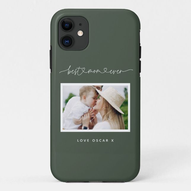 Mum cute modern script photo gift Case-Mate iPhone case (Back)