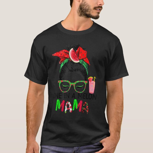 Mum Cute One In A Melon Mama Watermelon T-Shirt (Front)