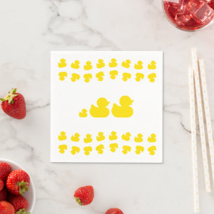 Mum, Dad, and Baby Rubber Ducks Napkin