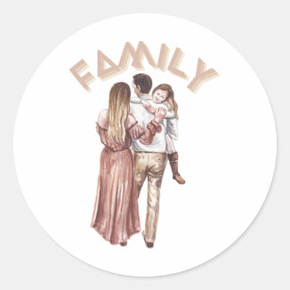 Mum, Dad And Daughter Sticker