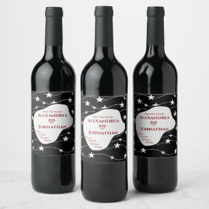 Mum Dad Children Kids Family Personalise  Wine Label