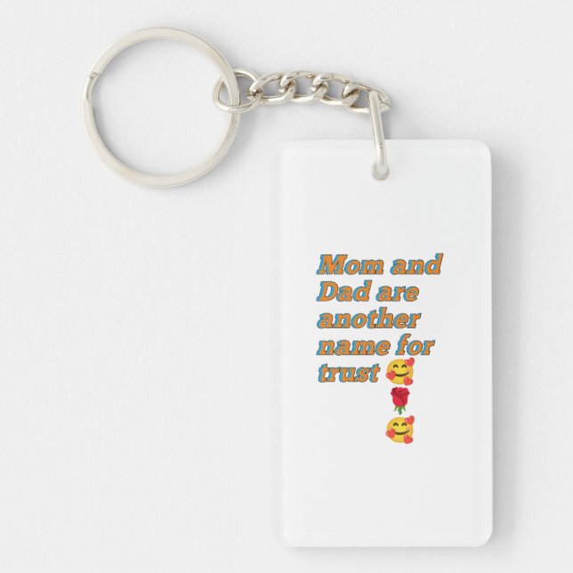 Mum dad gifts locked  key ring (Front)