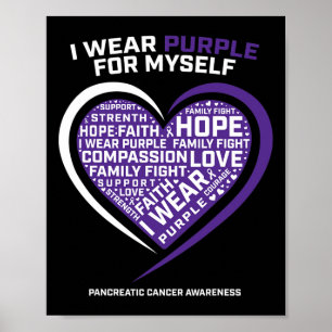Mum Dad Grandma Grandpa Purple Pancreatic Cancer A Poster