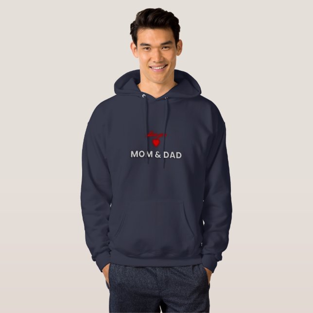 Mum & Dad Hoodie | Heartfelt Family Love Design (Front Full)