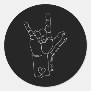 Mum Dad Kids Autism Awareness Teacher Sped Deaf Sl Classic Round Sticker